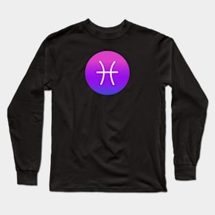 Gradient Zodiac Pisces Long Sleeve T-Shirt